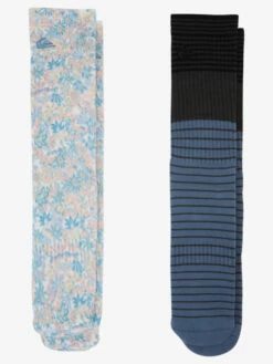 Quiksilver Surfadelica - Pack De 2 Chaussettes Pour Homme -Pas Cher Quiksilver Magasin aqyaa03374 quiksilverp wdw6 bck1