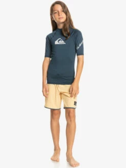 Quiksilver All Time - Lycra Manches Courtes UPF 50 Pour Garçon 8-16 Ans -Pas Cher Quiksilver Magasin eqbwr03212 quiksilverw byjh frt9
