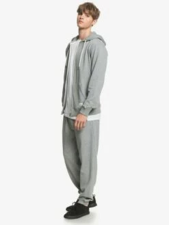 Quiksilver Essentials - Sweat à Capuche Demi-zip En Matière Biologique Pour Homme -Pas Cher Quiksilver Magasin eqyft04113 essentialszipterryw sjsh frt9