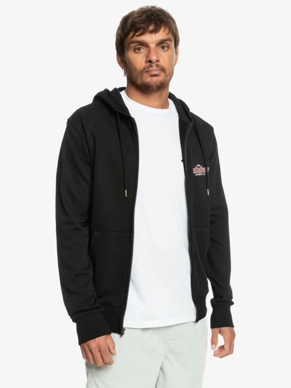 Quiksilver Quik Words - Sweat à Capuche Zippé Pour Homme 4 Quiksilver Quik Words - Sweat à Capuche Zippé Pour Homme – Image 2