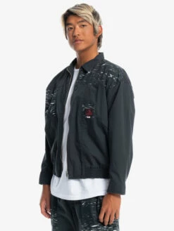 Quiksilver X Stranger Things Upside Down 2022 - Veste Vintage Pour Homme -Pas Cher Quiksilver Magasin eqyjk03937 quiksilverw kvj0 frt3