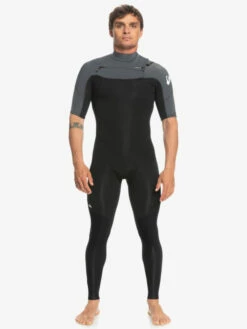 Quiksilver 2/2mm Everyday Sessions - Springsuit Manches Courtes Zip Poitrine Pour Homme