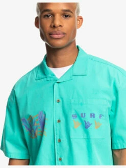 Quiksilver X Stranger Things The Mike 2022 - Chemise à Manches Courtes Pour Homme -Pas Cher Quiksilver Magasin eqywt04452 quiksilverw gmj0 frt3