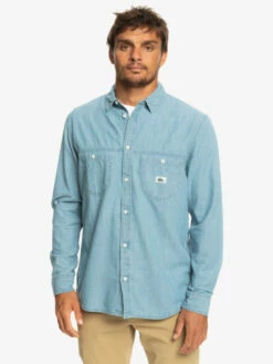 Quiksilver Authentic Paradise - Chemise Manches Longues En Denim Pour Homme -Pas Cher Quiksilver Magasin eqywt04471 quiksilverw bfmw frt3