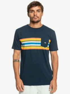 Quiksilver Surfadelica Stripe - T-shirt Avec Poche Pour Homme